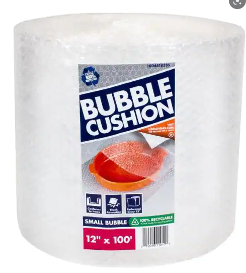 12 in. x 100 ft. Clear Perforated Bubble Cushion Wrap