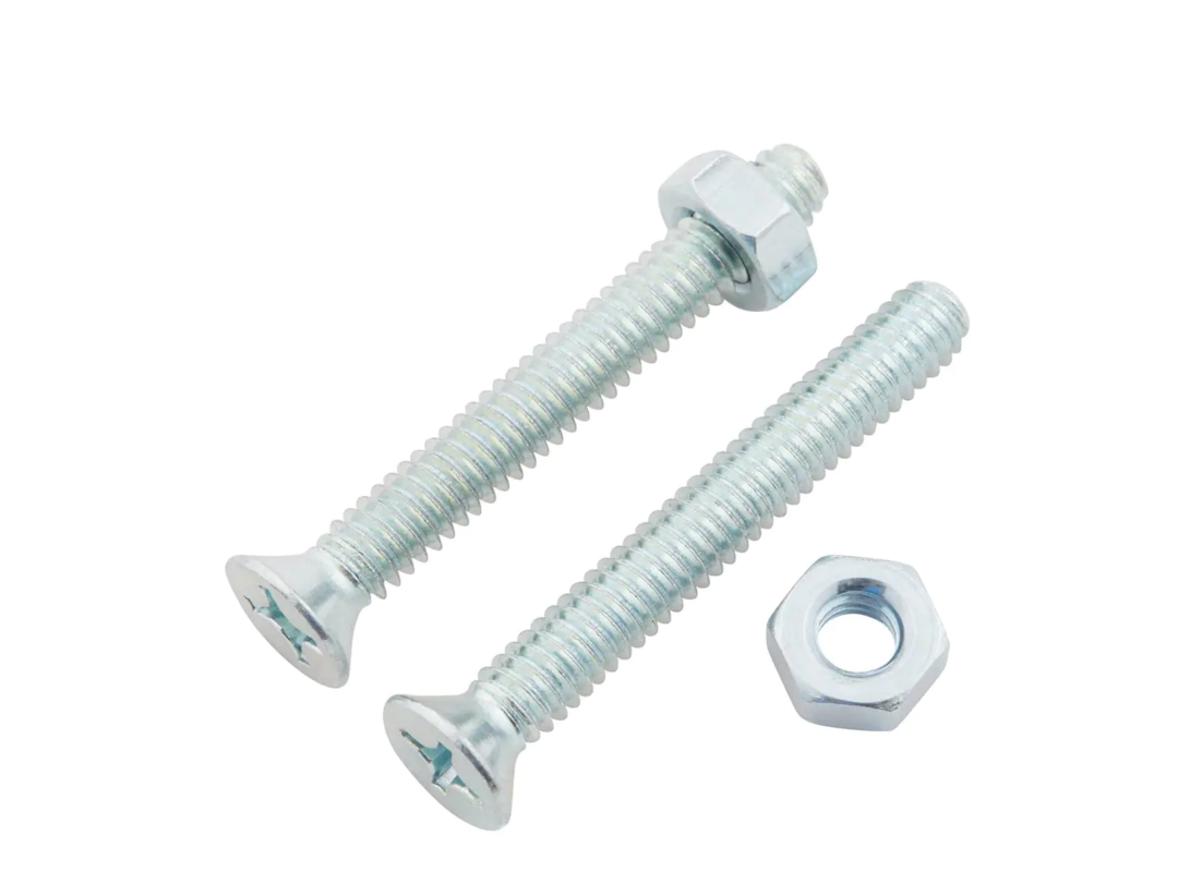 1/4 in.-20 x 2 in. Phillips Flat Head Zinc Plated Machine Screw (3-Pack)