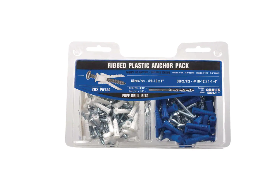 Ribbed Anchor #10 #12 - 10pk