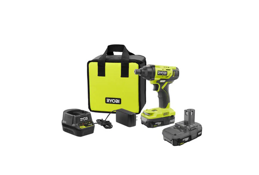 ONE+ 18V Lithium-Ion Cordless 1/4 in. Impact Driver Kit with (2) 1.5 Ah Batteries, Charger, and Bag