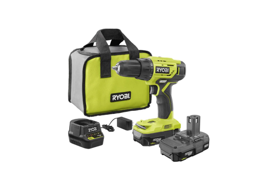 ONE+ 18V Lithium-Ion Cordless 1/2 in. Drill/Driver Kit with (2) 1.5 Ah Batteries, Charger, and Bag