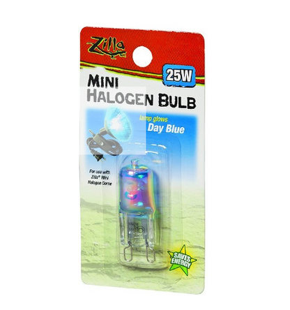 Zilla Mini Halogen Lamp Reptile Bulb, 25-watt, Day Blue