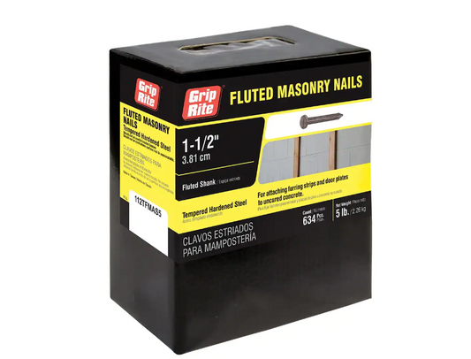 1-1/2 Fluted Masonry Nails 5 Lb