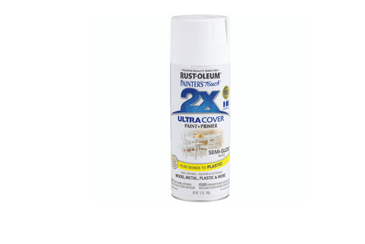 Painter's Touch 2X Spray Paint Semi-Gloss White 12-oz.