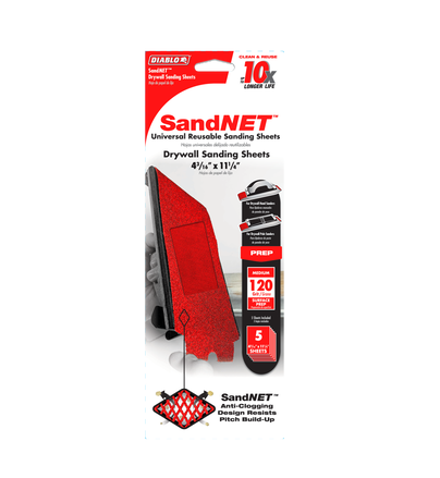 SandNet , 120 Grit, 4-3/16 x 11-1/4-In., 5-Pk.