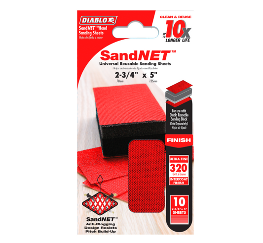 SandNet 320 Grit  2-3/4x 5 in (10 packs)