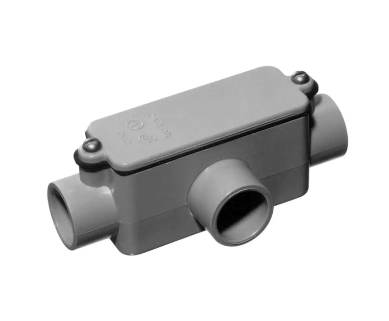 1 in. Schedule 40 and 80 PVC Gray Type-T Conduit Body