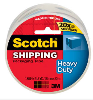 Scotch 1.88-In. x 54.6-Yds. High-Performance Packing Tape Clear