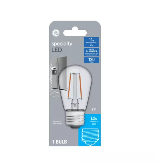 S14 LED Appliance Light Bulb Medium Base 7-Watt Replaces 11-Watts