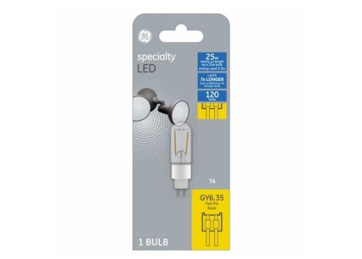 T4 GY6.35 LED Light Bulb Clear  2-Watts 400 Lumens