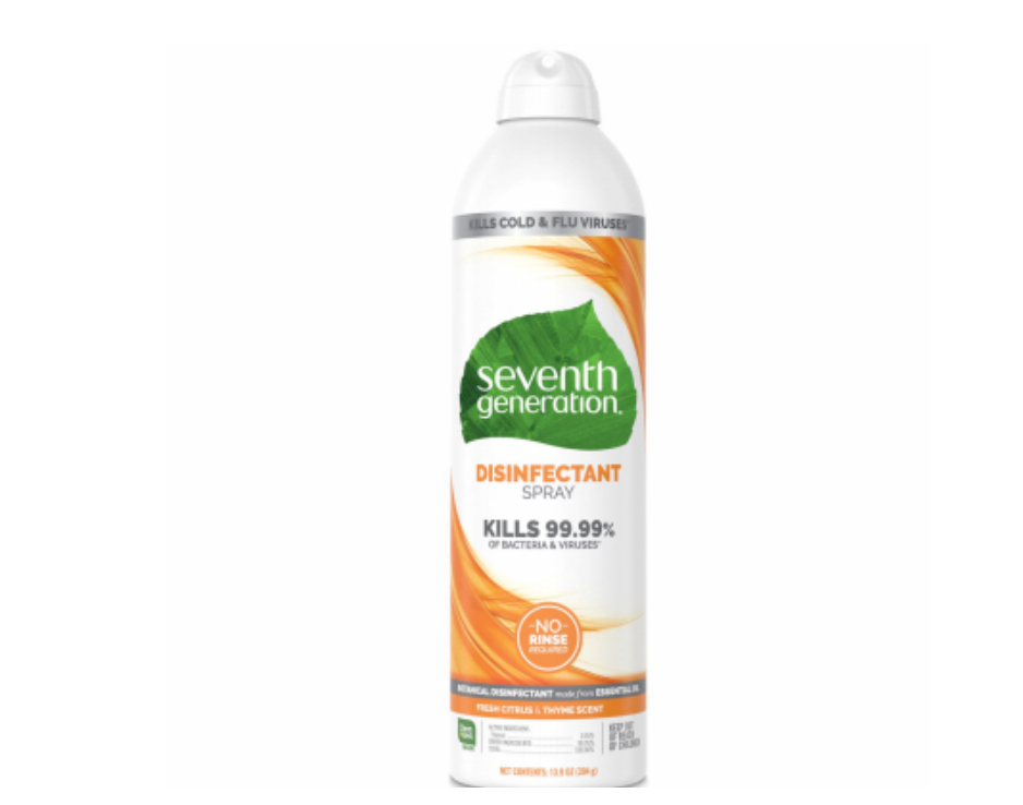 Seventh Generation Disinfecting Spray Cleaner Fresh Citrus and Thyme Disinfectant 13.9 oz