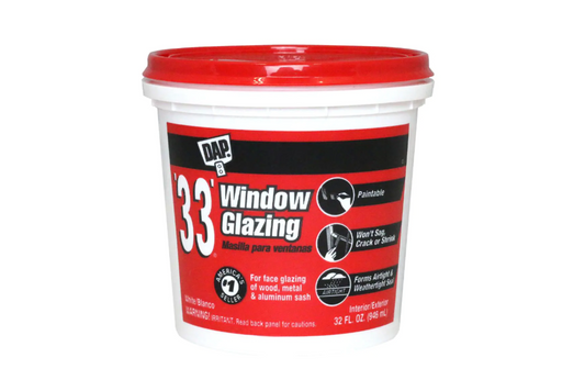 33 Window Glazing Compound White 1-Qt.