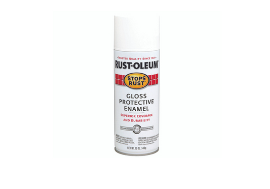 Stops Rust Spray Enamel White Gloss 12-oz.