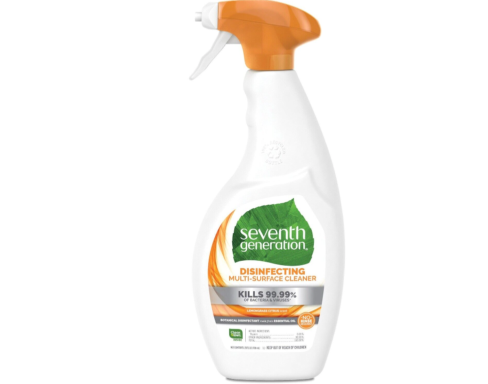 Seventh Generation Disinfecting Spray Multi Purpose Cleaner Lemongrass Citrus 26 oz