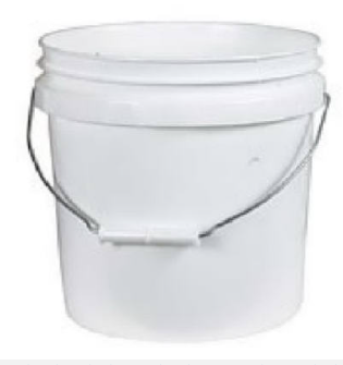 1-Gallon Plastic Pail White