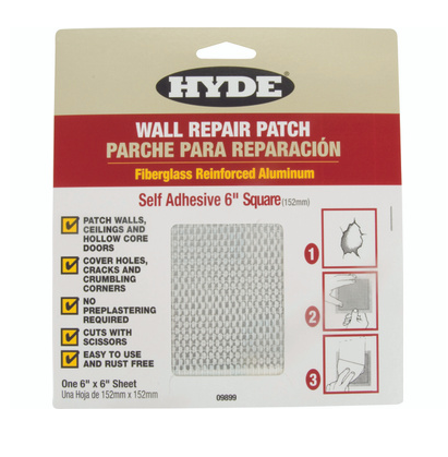 Self-Adhesive Aluminum Drywall Patch 6 x 6-In.