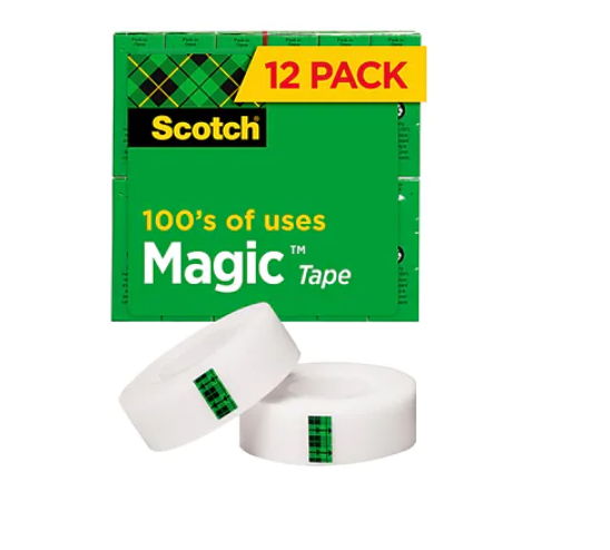 3/4 x 300-In. Invisible Magic Tape Matte Finish 3-Pk.