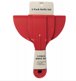 3-Pk. Plastic Putty Knife