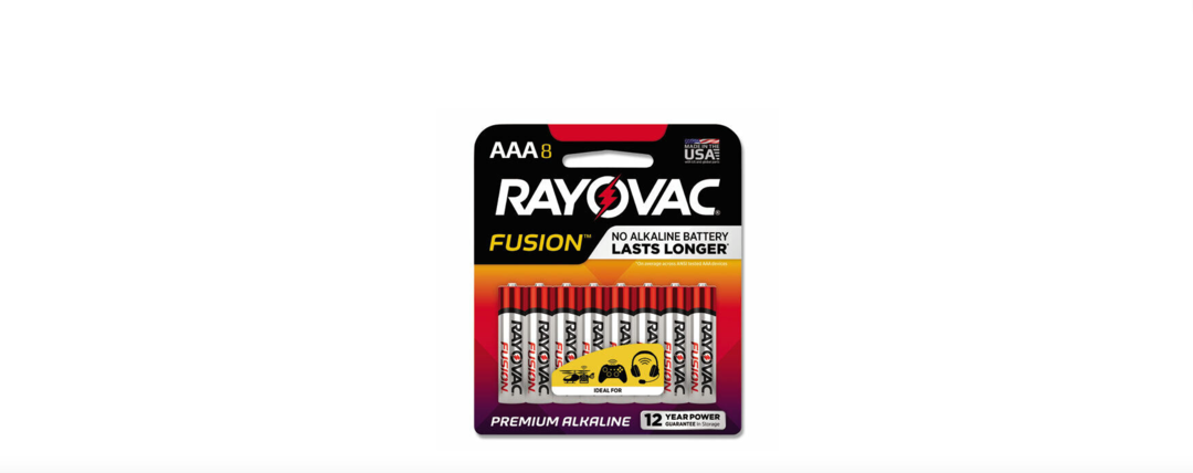 Rayovac Fusion AAA Alkaline Batteries, 8 Pack