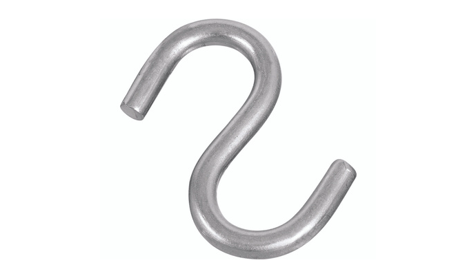 Open S Hook, Stainless Steel, 2-1/2-In