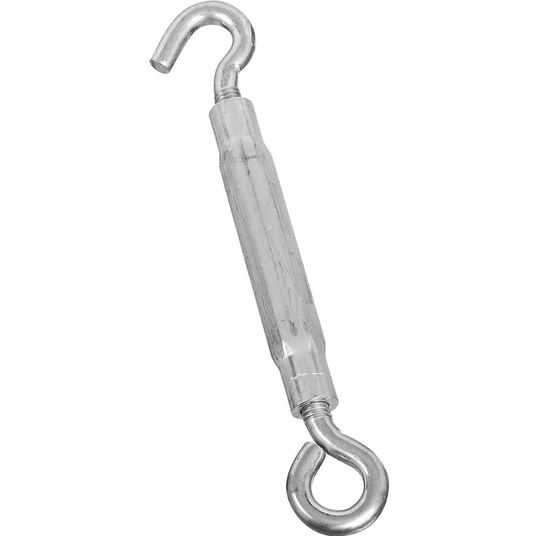 Turnbuckle, Hook & Eye, Zinc 3/8 x 10-1/2-In.