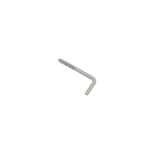 Square-Bend Screw Hook, Zinc, 2-1/4-In. (5-Pk)