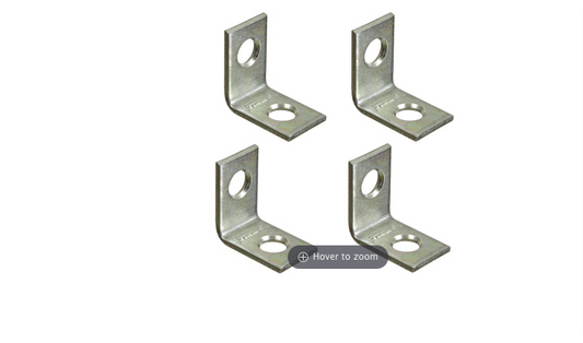 Zinc Corner Brace 0 .75 x .5-In.(4-Pk)