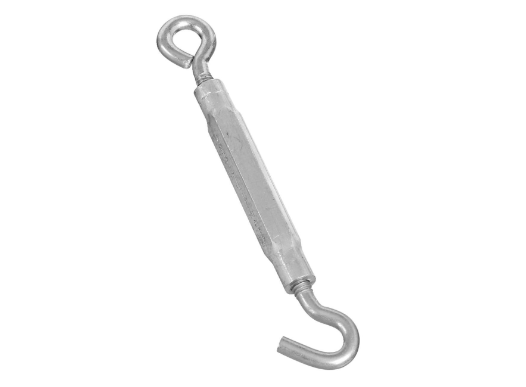 Turnbuckle, Hook & Eye, Zinc 1/4 x 7-1/2-In.