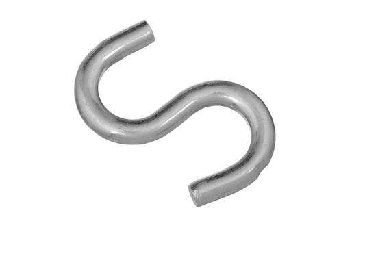 Open S Hook, Heavy Duty, Zinc-Plated Steel 2-1/2-In