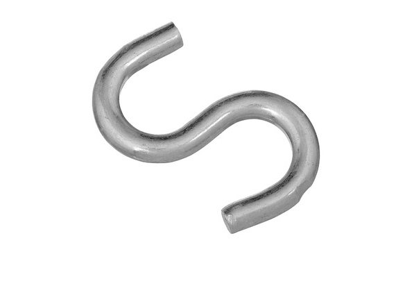 Open S Hook, Heavy Duty, Zinc-Plated Steel, 2-1/2-In.