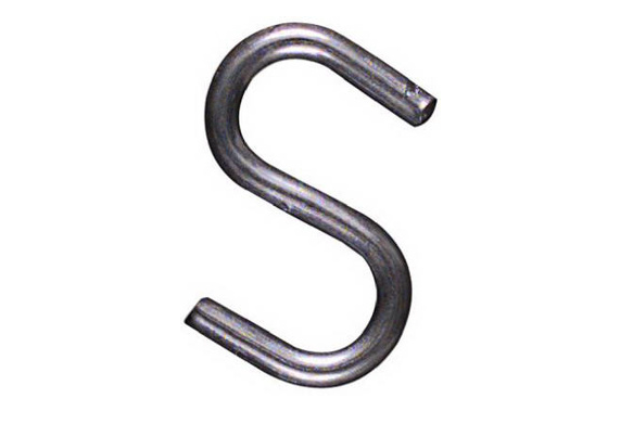 Open S Hook , Zinc-Plated Steel, 3/4-In. (8-Pk)