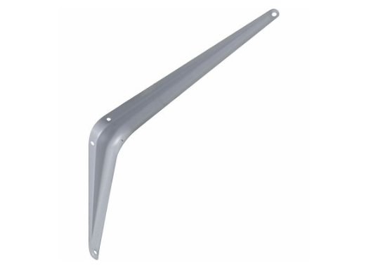 Steel Shelf Bracket, Gray, 8 x 10-In.