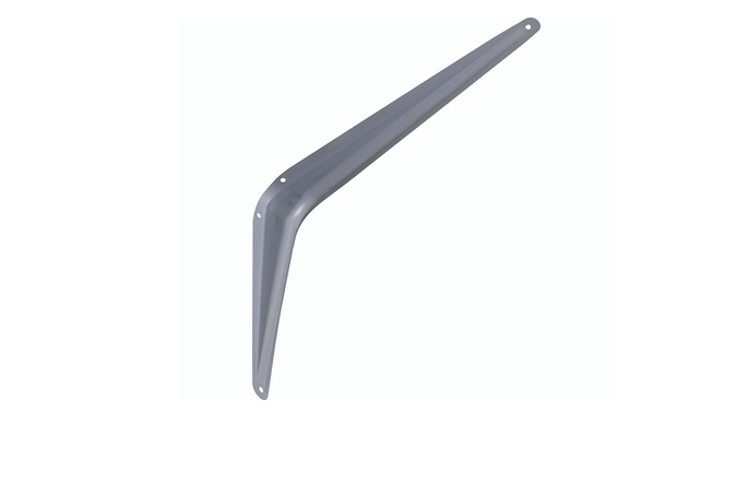 Steel Shelf Bracket, Gray, 10 x 12-In.