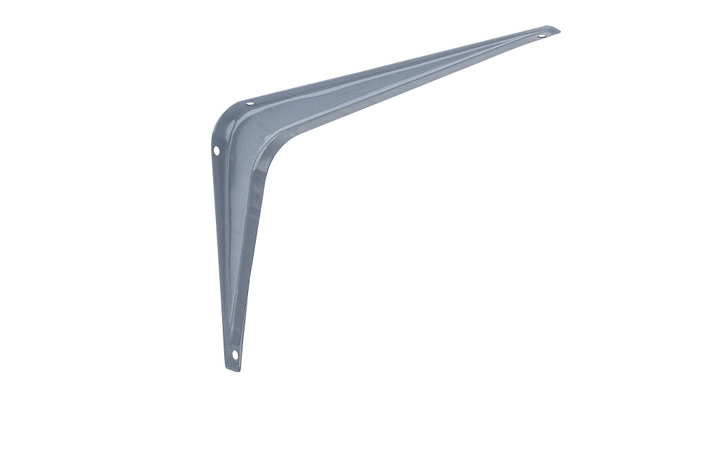 Steel Shelf Bracket, Gray, 6 x 8-In.