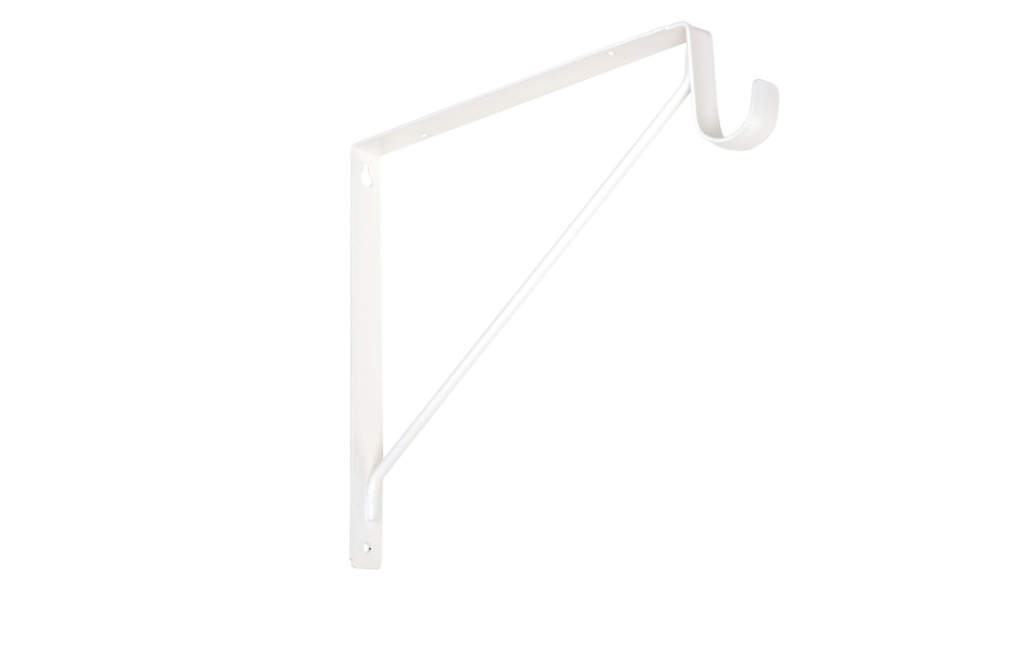 White Closet Rod & Shelf Bracket