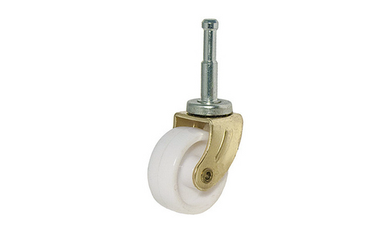 TG Wheel Caster, White With Brass Finish 1-5/8 In. (2 Pack)