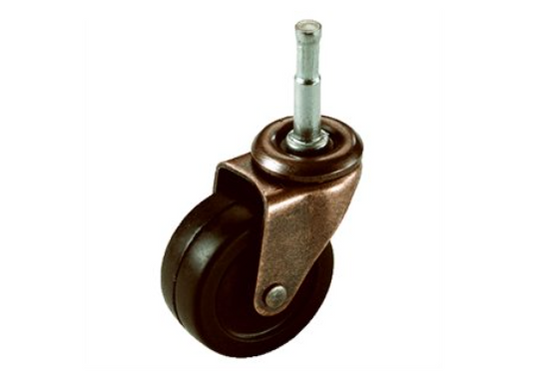 TruGuard Wood Stem Caster with Copper Finish 2" (2 Pack)