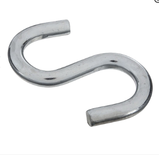 Open S Hook, Heavy Duty, Zinc, 3-1/2-In.