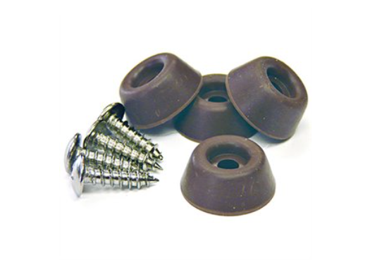 TruGuard Rubber Bumpers, Screw-On, 7/8-In. (4-Pk)