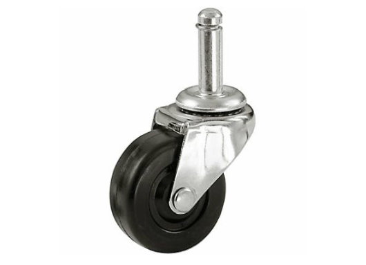 Rubber Wheel Caster, Friction-Grip Stem, 2-In.