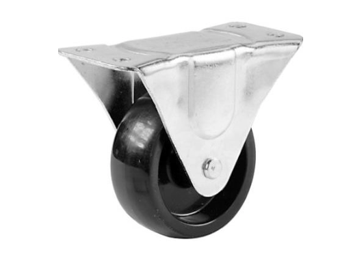 Rigid Plate Caster, Polypropylene Wheel, 2-In.