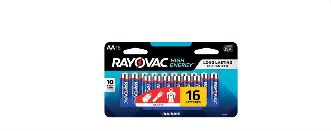 Rayovac High Energy  (Double A) Alkaline Batteries, 16 Pack