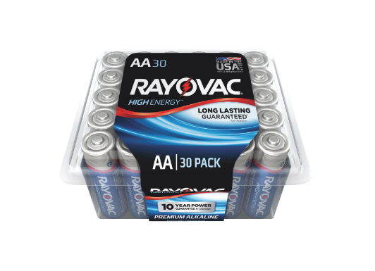 Rayovac High Energy (AA) Alkaline 30 Pack batteries