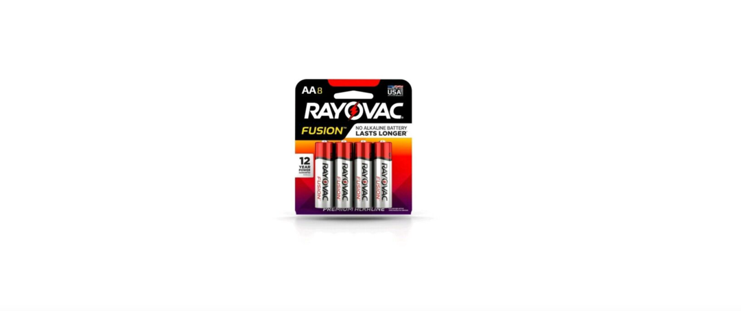 Rayovac Fusion (Double A) Alkaline Batteries, 8 Pack