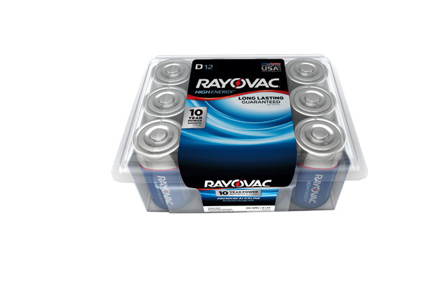 Rayovac High Energy D Cell Batteries, 12 Pack