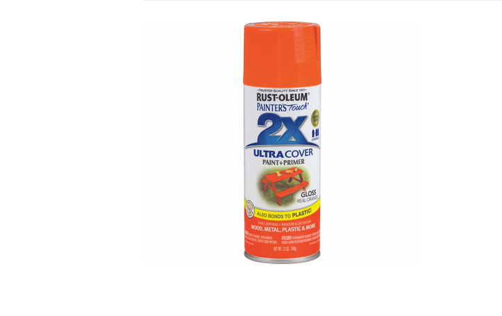 Painter's Touch 2X Spray Paint, Gloss Real Orange, 12-oz.