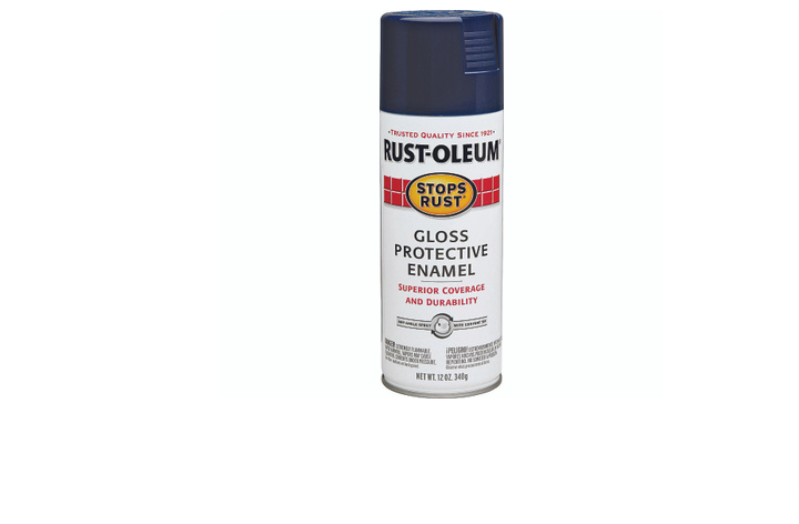 Stops Rust Spray Enamel, Navy Gloss, 12-oz.