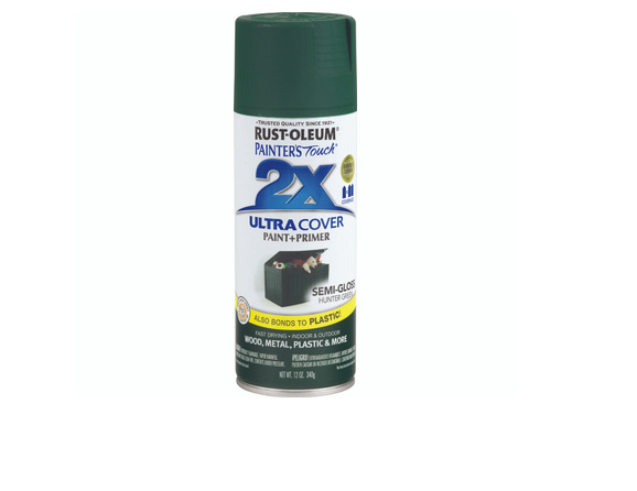 Painter's Touch 2X Spray , Semi-Gloss Hunter Green, 12-oz.