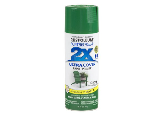 Painter's Touch 2X Spray Paint, Gloss Meadow Green, 12-oz.