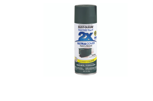 Painter's Touch 2X Spray Paint, Satin Hunt Club Green, 12-oz.